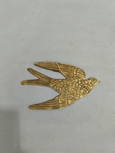 Ornement suspendu hirondelle en or moderne Technique polie - Product Image 4