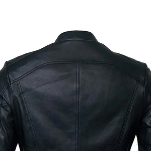 Blouson de moto en cuir véritable pour homme, coupe bomber, imperméable et coupe-vent, design très demandé, tissu personnalisable sur le devant, dernier design - Product Image 6