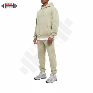 Survêtement Homme Coupe Classique Hiver 2025 en Coton Lourd 100% Lavé à la Pierre Effet Délavé Coupe-Vent – Fabrication OEM - Product Image 1