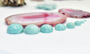 Amazonita natural cabujones de piedras preciosas sueltas 13 mm cabujón redondo verde amazonita peruana para joyería y artesanía - Product Image 3