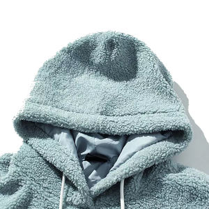 Custom Unisex <b>Fleece</b> <b>Sherpa</b> Fur Lined Hoodie Embroidery Warm Hoodie <b>Men</b> Hooded Sweatshirt <b>Men's</b> Winter Heavy Hoodie - Product Image 4