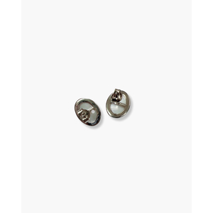 Pendientes de Perlas Ovaladas Brillantes Pequeños - Product Image 3