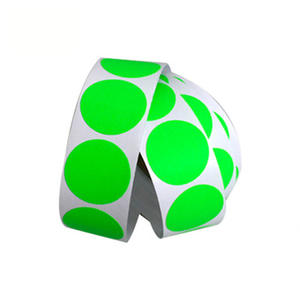Rouleau d'étiquettes rondes auto-adhésives avec logo en papier fluorescent imprimé personnalisé pour emballage de bouteille en verre d'entreprise - Product Image 3