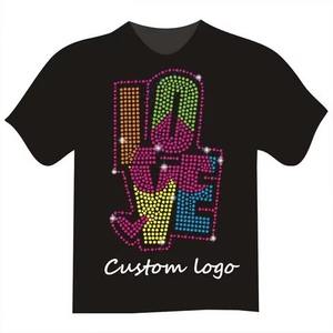 New Style men Crew Neck <b>Rhinestone</b> T-shirt Soft Material Quick Dry Breathable men <b>Rhinestone</b> T-shirt - Product Image 5