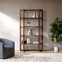 Vente chaude Étagère en bois de manguier massif Design minimaliste Meubles pliables pour la maison Salle à manger Utilisation polyvalente pour le style de ferme