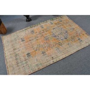 พรมปูพื้น6.2ft ขนสัตว์สีเบจสีส้ม3.9ชิ้นแบบคลาสสิกพรมปูพื้นห้องโถงทำจากยางแนววินเทจสไตล์ตุรกี - Product Image 2