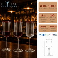 Verre à vin rouge transparent fait main CRYSTAL 280ml, gobelet de dégustation, ensemble cadeau pour fête, bar à domicile, gravure personnalisée, certifié ISO, livraison rapide