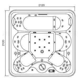 Vasca Idromassaggio da Esterno con Connessione Bluetooth per 6 Persone - Product Image 4