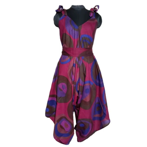 Mono de algodón de estilo vintage de cintura alta para mujer, traje transpirable de una pieza, nueva ropa informal sostenible de moda para el verano - Product Image 1