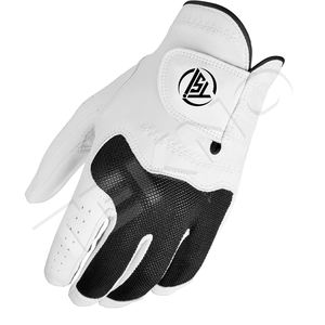 Vente en gros Gants de golf blancs antidérapants en cuir Cabretta Logo personnalisé Matériau souple Gants de golf ajustés pour femmes et hommes - Product Image 1