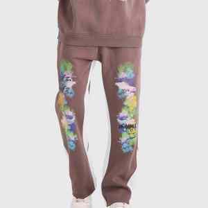 Custom Men's Heavyweight Cotton <b>Oversized</b> Printed Hoodie <b>Jogger</b> Set Breathable Winter Tracksuit Sweat suit OEM Service - Product Image 6