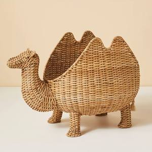 Cesta trenzada de mimbre para decoración de baby shower, contenedor de mimbre, cestas de almacenamiento, cesto para niños - Product Image 6