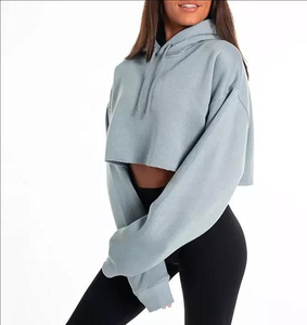 Sweat-shirts pour femmes en gros à prix avantageux, de haute qualité, avec impression en relief personnalisée, sweat-shirts en coton coréen pour femmes, sweat-shirts oversize pour femmes - Product Image 5