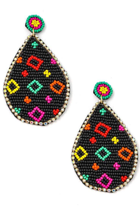 Pendientes de Perno con Cuentas de Colores en Forma de Pez, Diseño de Bordado a Mano de Moda, Bordado con Cuentas, Clásico para Fiestas de Mujeres - Product Image 6