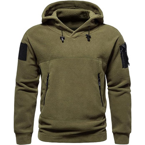 Vente en gros de sweat-shirts à capuche unisexes en molleton 100% coton, fermeture éclair, sur mesure, style streetwear d'hiver, coupe régulière, couleur unie, manches longues - Product Image 5