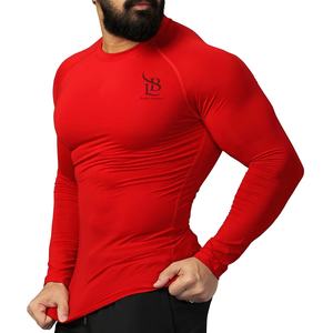 Vêtements de course de haute qualité pour hommes Rash Guard à séchage rapide à manches courtes T-shirt de compression ajusté Matière solide Prix de gros OEM - Product Image 2