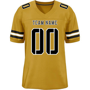 Maillots de football américain personnalisés style streetwear urbain, séchage rapide, antibactériens, respirants, anti-UV, en maille polyester, grandes tailles - Product Image 1