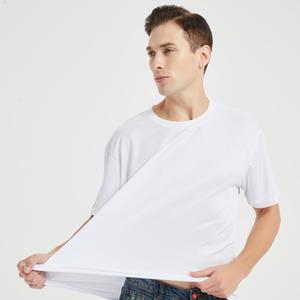 T-shirt à manches courtes en polyester/coton 120 g/m², maille à œillets, séchage rapide, respirant, haute élasticité, blanc uni, pour campagne électorale - Product Image 2