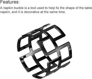 Ronds de serviette en papier ronds pour les pièces centrales de table de fête Rond de serviette décor à la maison unique - Product Image 4