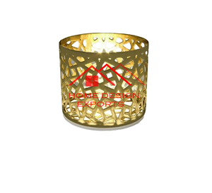 Bougie en métal de conception de luxe finie martelée en cuivre pur - Product Image 6