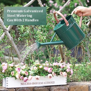 Metal Watering Garden <b>Can</b> Green Color Powder Coated Metal Watering <b>Can</b> Copper Color Handle Metal Outdoor Watering <b>Can</b> Vintage - Product Image 4