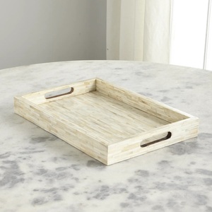 Plateau de rangement en bois maison et cuisine décoratif table bijoux affichage décoration plateau mariage vaisselle plateau à café - Product Image 3