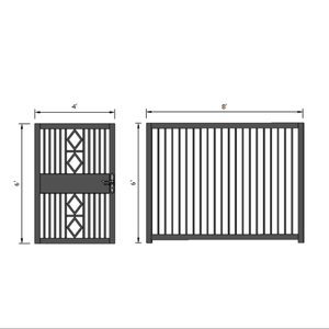 Elegant Coated Wrought Iron Garden <strong>Fencing</strong> and Durable Steel Fence <strong>Panels</strong> Strong Trellis Gates for Outdoor Safety - Product Image 6