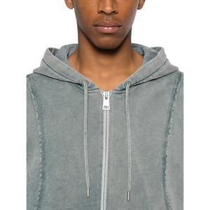 Sudadera con Capucha y Cremallera para Hombre, Personalizada con Logotipo Bordado, Tejido Grueso de Algodón French Terry 2026, Lavado Ácido - Product Image 3