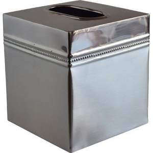 ZenAura PrestigeMetal Boîte à mouchoirs en métal noir Organisateur moderne pour la maison et porte-papier de soie adhésif - Product Image 1