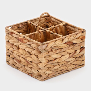 Cesta para cubiertos de jacinto de agua, organizador de utensilios, contenedor para cubiertos - Product Image 1
