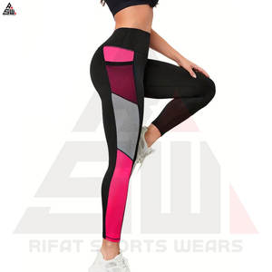 High Quality Customized Printing Women Mid Waist Thin Leggings Wholesale <b>Bamboo</b> <b>Fiber</b> Winter Breathable Knee-Length Mesh Sports - Product Image 3
