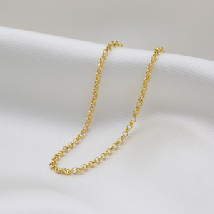 Diámetro 1,5 Rolo diseño chapado en oro al por mayor 925 Cadena de plata esterlina turco joyería hecha a mano - Product Image 4