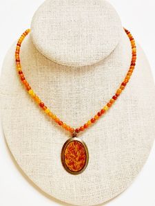 Collar de resina de moda india hecho a mano de la mejor calidad para damas y niñas Promoción de joyería con símbolo cristiano natural exclusivo - Product Image 5