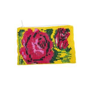 Nouveau Design Artisanat Perlé Jaune et Rouge Perlé Rose Broderie Petit Portefeuille Sac À La Mode Fantaisie Élégant Dernier Par Hiba Enterprises - Product Image 1