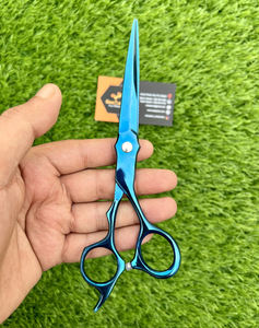 Profesional 6 ''de lujo de acero inoxidable Damasco azul diestro ligero de seguridad tijeras de pelo para corte de pelo de peluquero - Product Image 2