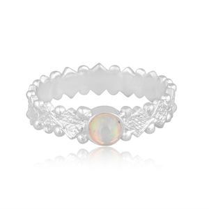 Vente chaude 925 Sterling Silver Ethiopian Opal Gemstone Band Ring Bijoux personnalisés pour les femmes Cadeau pour elle - Product Image 2