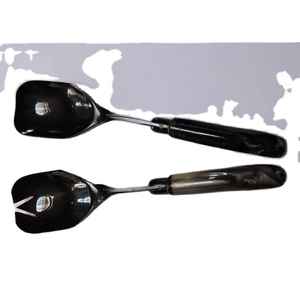 Cuillère en corne de buffle de haute qualité, vente chaude, cuillère en corne de bœuf, ustensiles de cuisine, couverts pour la crème glacée et les desserts, cuillère en corne faite maison - Product Image 5