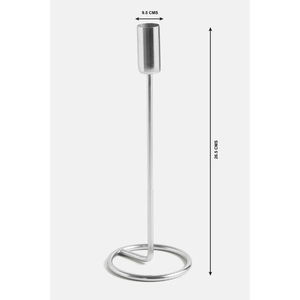 Ensemble de luxe de 2 bougeoirs en acier au design élégant, parfaits pour la vaisselle élégante et la décoration sophistiquée de la maison - Product Image 5