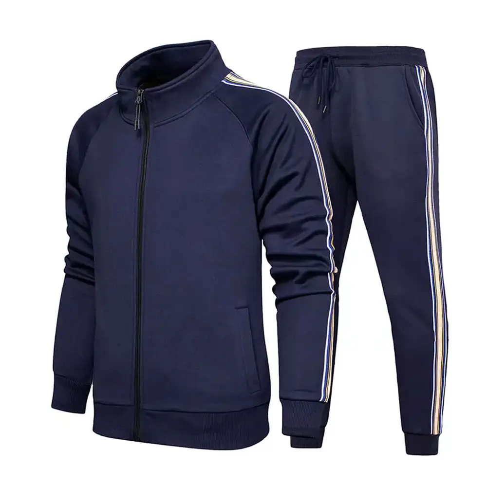Tracksuits Running Sets Mens Sportswear Autumn Winter 2 Pieces Sweatshirt Pants Brand Blue Jogging Clothes Sports Suit