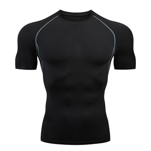 เสื้อทีเชิ้ตออกกำลังกายตัวสั้นสำหรับผู้ชายเสื้อใส่เล่นกีฬาออกกำลังกายเล่นฟิตเนสยิมชุดผดผื่น - Product Image 3