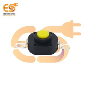 1412YD Plaque métallique 5mm 1A 30V SPST Interrupteur tactile autobloquant Jaune Noir Épices électroniques Micro Commutateurs - Product Image 3