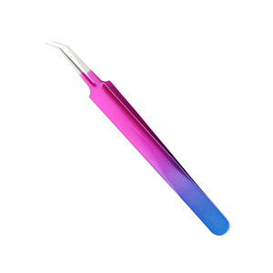 แหนบดัดขนตาปลายแหลมโค้ง สแตนเลส หลายสี ความแม่นยำสูง สำหรับต่อขนตา พร้อมบรรจุภัณฑ์แบบกำหนดเอง - Product Image 1