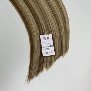 Extensiones de cabello brasileño de trama plana mezcla de colores Piano 6,2 + 613ash + 12C cabello virgen Remy recto tejido cutícula alineada - Product Image 4