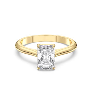 Juego de puntas de diamante de forma radiante de moissanita de 1,55 quilates, anillo de compromiso solitario hecho en plata para mujer - Product Image 6