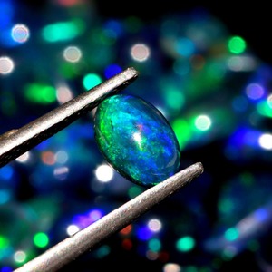High Quality Ethiopian Black <b>Opal</b> Cabochon 6x8mm Oval Welo Fire Natural <b>Opal</b> Cabochons Lot Loose Gemstone For Jewelry Making - Product Image 1
