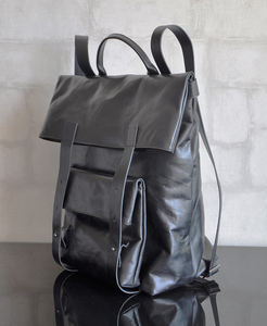 Pugmark Vintage élégant sac à dos pour ordinateur portable en cuir véritable antivol étanche toile compartiment arqué bandoulière pour - Product Image 2