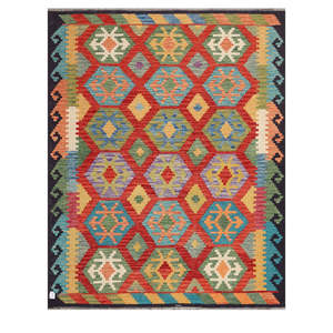 Alfombra Kilim de Maimana, Afganistán, 194 x 157 cm, Juego de Alfombras - Product Image 1