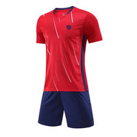 Uniforme de Fútbol Ligero y Transpirable de Último Diseño del Fabricante, Manga Corta, Logotipo Personalizado, Conjuntos Elegantes