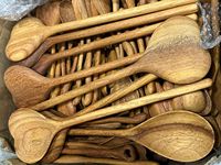 Hartvormige Houten Lepels Acaciahout Gesneden Liefdeslepels Cadeau Klaar Voor Bruiloft Valentijnsdag Moederdag Housewarming Koffie