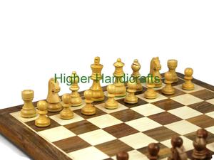 Handmade dát rất nặng rắn sheesham cờ vua bằng gỗ thiết lập với trọng Đức staunton Miếng 16" - Product Image 5